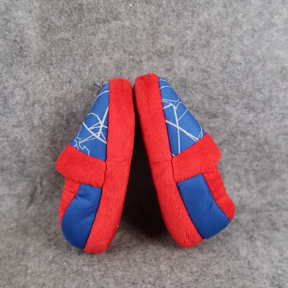 Baby Toddler Slippers 5/6 Marvel Spider Man Red Blue Cartoon Character Slip On
